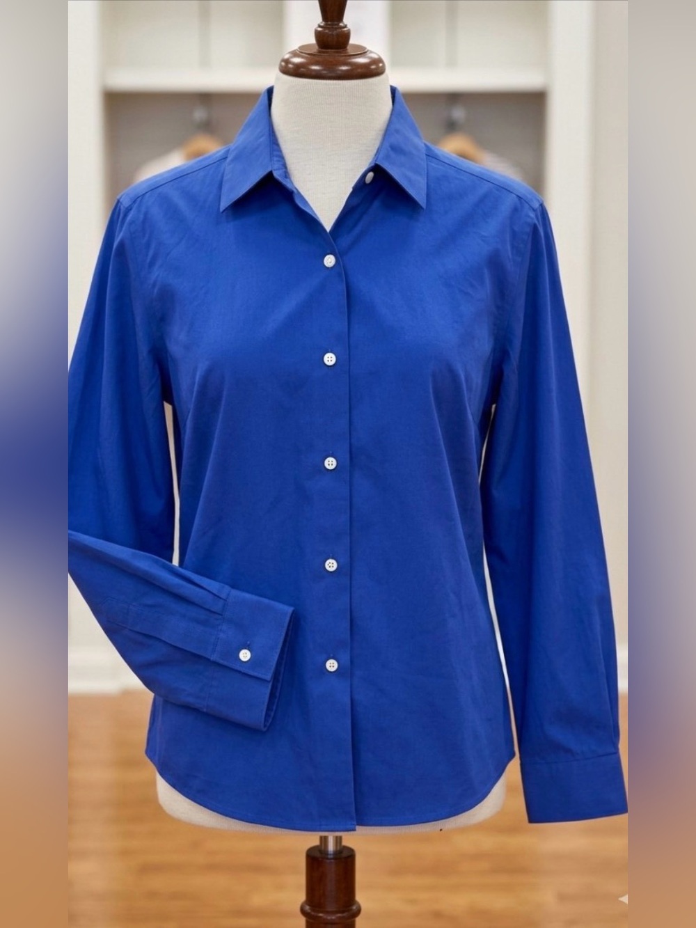 Talbots Royal Blue Long Sleeve Button Down Shirt